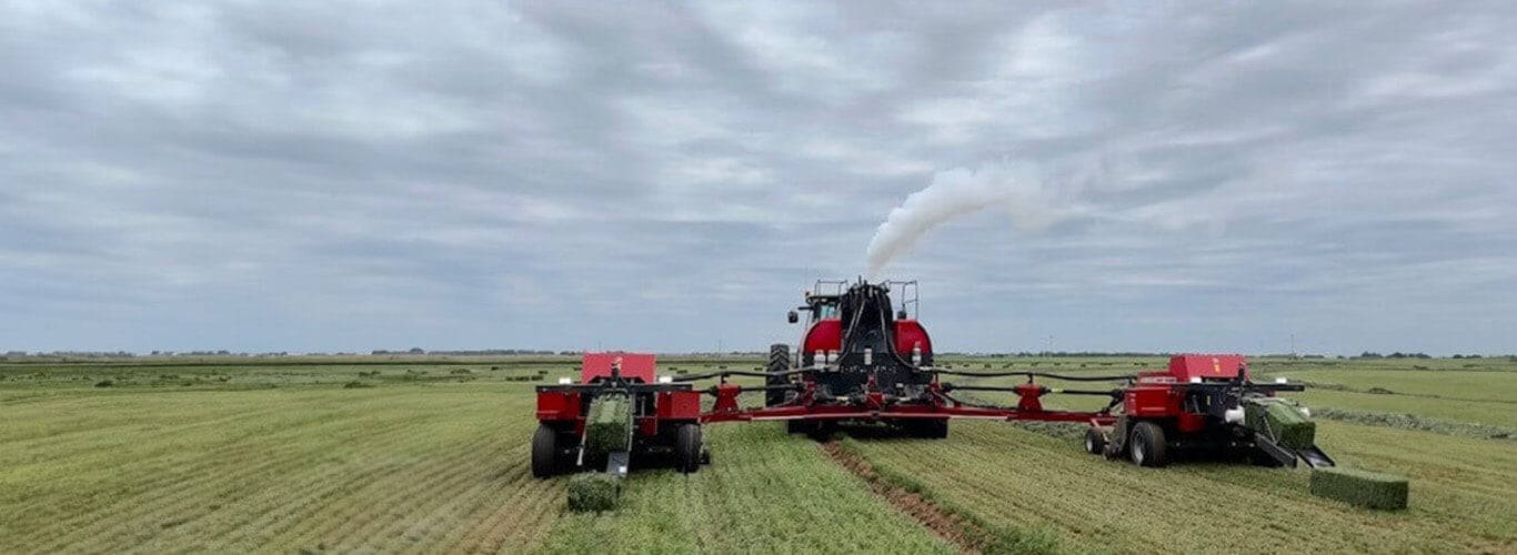 Tractor with Two Balers