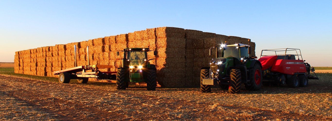 Tractor with Baler