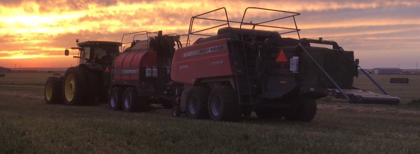 Tractor with steamer and balers.
