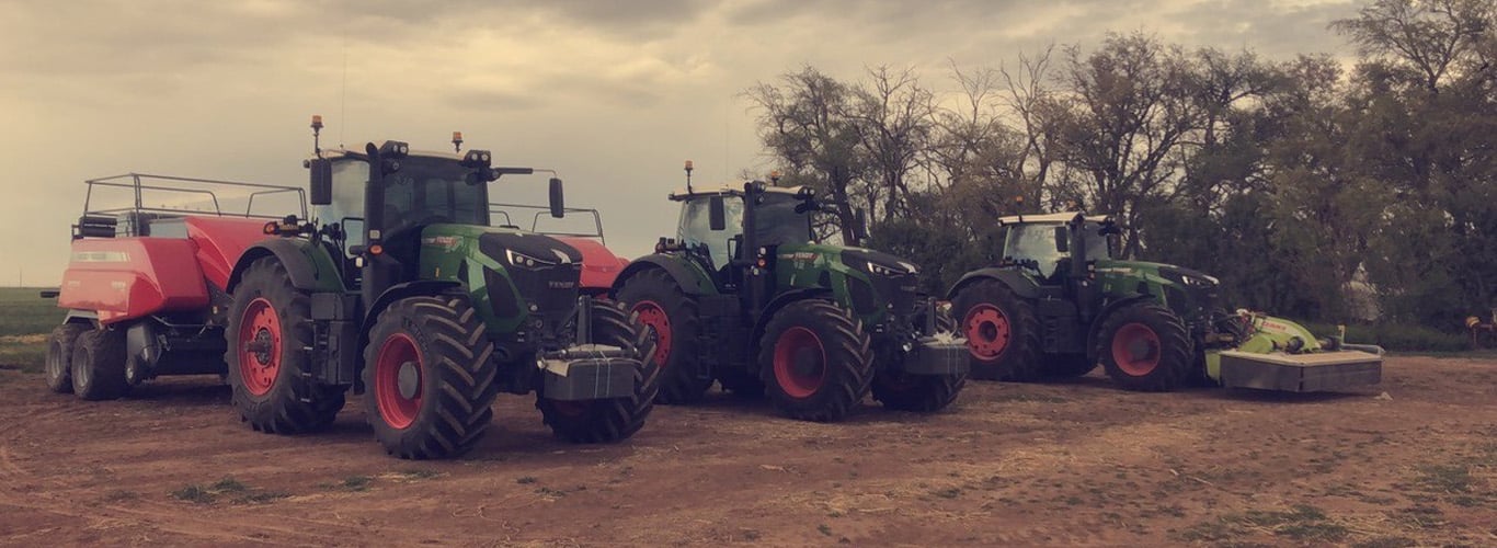 Tractor with Baler