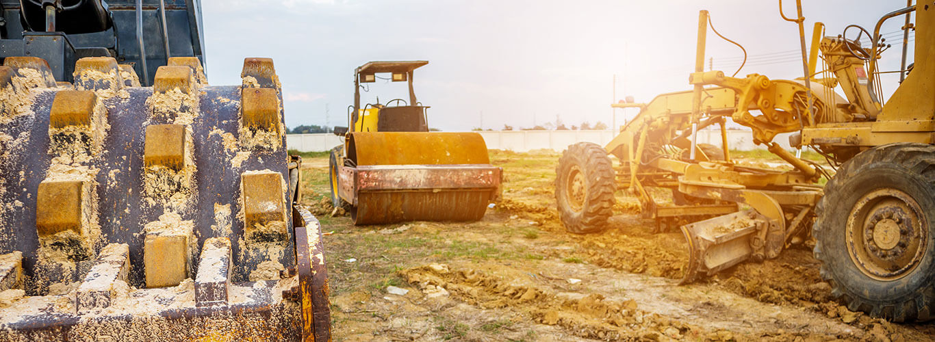 Construction Equipment in a Field