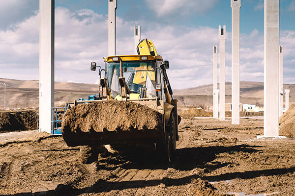 Wheel Loader Moving Dirt